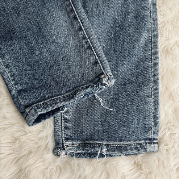 Flying Monkey Boyfriend Jeans 31 (34x25.5) Blue Distressed Super Stretch Womens - Picture 7 of 8